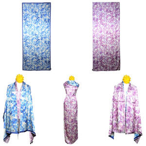 NWT Double-Sided Silk Scarf 28"x70" Long Rectangle Shawl Wrap 86981